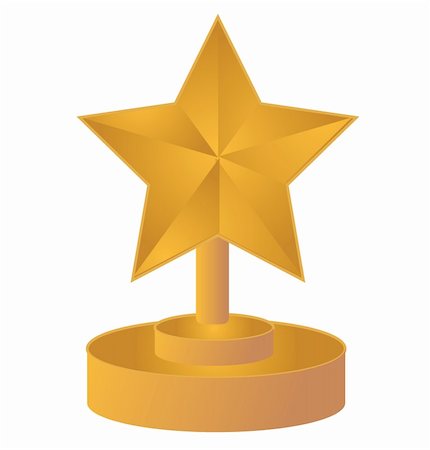 simsearch:400-07463041,k - star gold trophy illustration design over white Foto de stock - Super Valor sin royalties y Suscripción, Código: 400-06430429