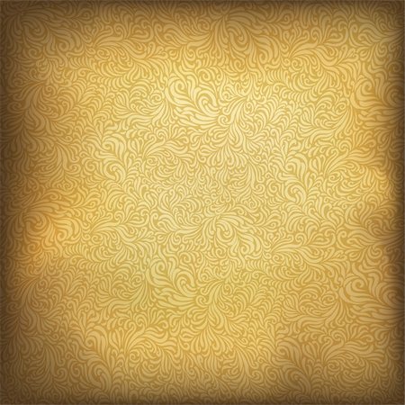 Golden vintage background. Vector illustration, EPS10. Stock Photo - Budget Royalty-Free & Subscription, Code: 400-06430511