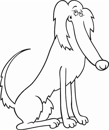 sitting colouring cartoon - Cartoon Illustration of Funny Purebred Irish Setter Dog for Coloring Book Stock Photo - Budget Royalty-Free & Subscription, Code: 400-06430555