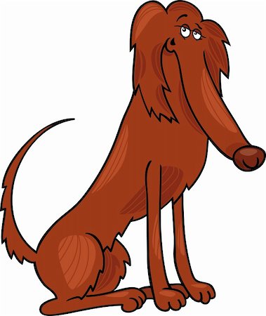 Cartoon Illustration of Funny Purebred Irish Setter Dog Stock Photo - Budget Royalty-Free & Subscription, Code: 400-06430552