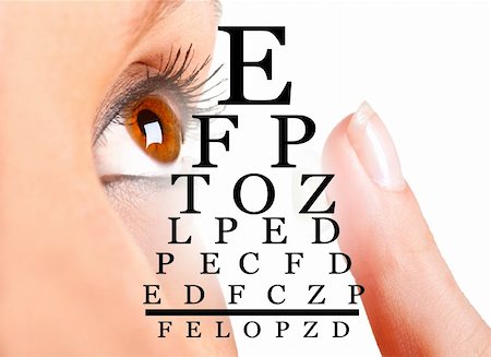 ruigsantos (artist) - Closeup of a woman inserting a contact lens in her eye Fotografie stock - Microstock e Abbonamento, Codice: 400-06430785