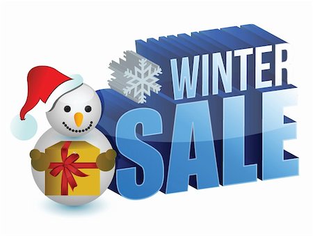 simsearch:400-06565673,k - winter sale snowman sign illustration design over a white background Stock Photo - Budget Royalty-Free & Subscription, Code: 400-06430824