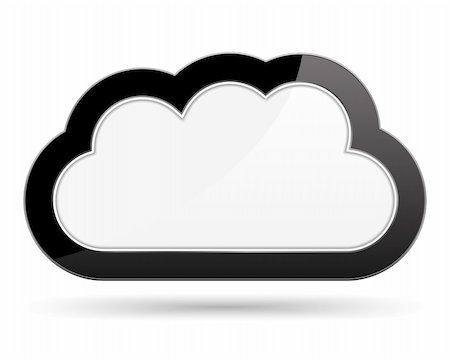 Abstract cloud icon, vector eps10 illustration Stock Photo - Budget Royalty-Free & Subscription, Code: 400-06430950