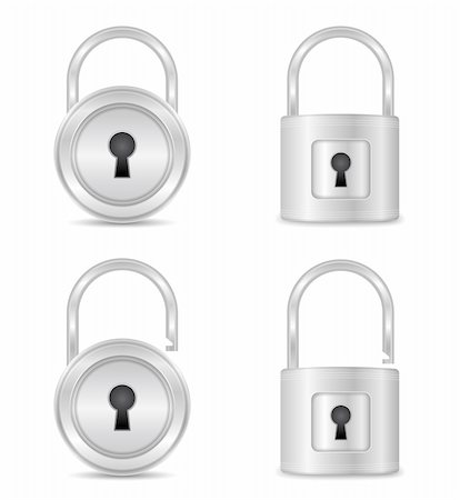 simsearch:400-06419591,k - Open and closed locks, vector eps10 illustration Stock Photo - Budget Royalty-Free & Subscription, Code: 400-06430953