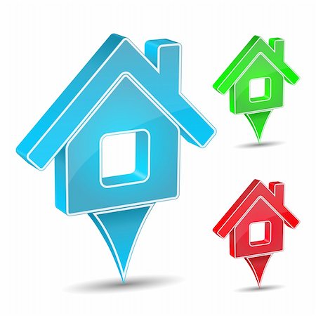 simsearch:400-07417901,k - Icon of a house, vector eps10 illustration Stock Photo - Budget Royalty-Free & Subscription, Code: 400-06430969