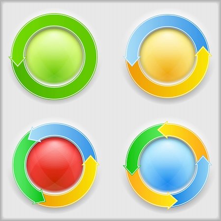 rounded arrow - Round buttons with arrows, vector eps10 illustration Stock Photo - Budget Royalty-Free & Subscription, Code: 400-06430961