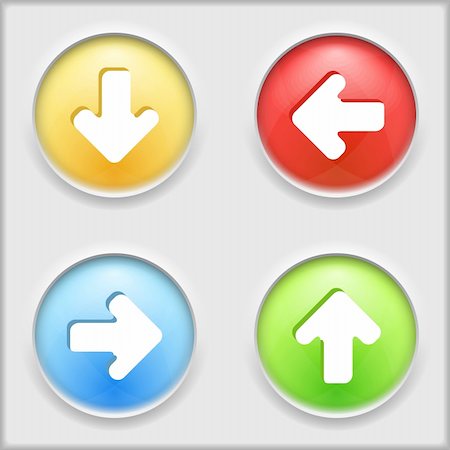 simsearch:400-04725464,k - Set of buttons with arrows, vector eps10 illustration Stock Photo - Budget Royalty-Free & Subscription, Code: 400-06430982