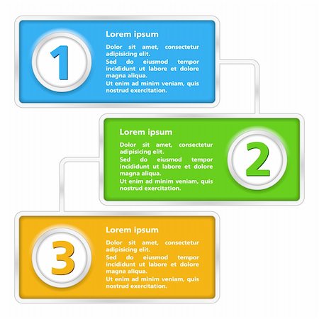 simsearch:400-04873408,k - Template of diagram with three elements, vector eps10 illustration Stock Photo - Budget Royalty-Free & Subscription, Code: 400-06431006