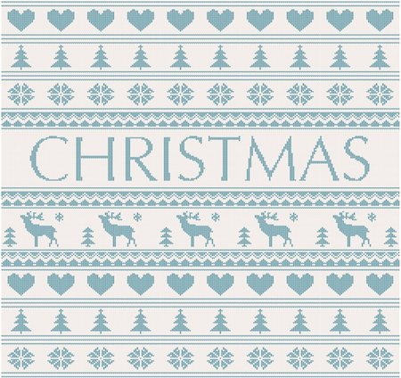 simsearch:400-05329258,k - knitted christmas pattern with deers,snowflakes, hearts, vector illustration Foto de stock - Super Valor sin royalties y Suscripción, Código: 400-06431091