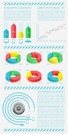 Infographics elements with schedules. EPS10 vector illustration. Stock Photo - Budget Royalty-Free & Subscription, Code: 400-06454035