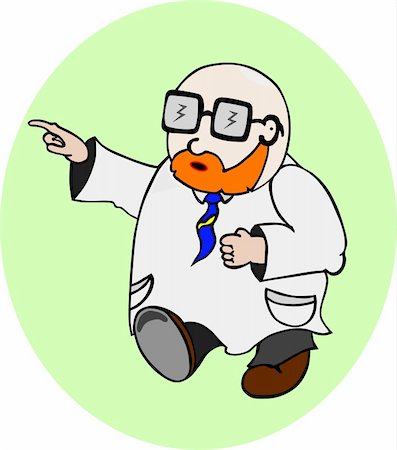 fat man running - Running scientist, easy to add to a larger composition, without gradients. Stock Photo - Budget Royalty-Free & Subscription, Code: 400-06454037