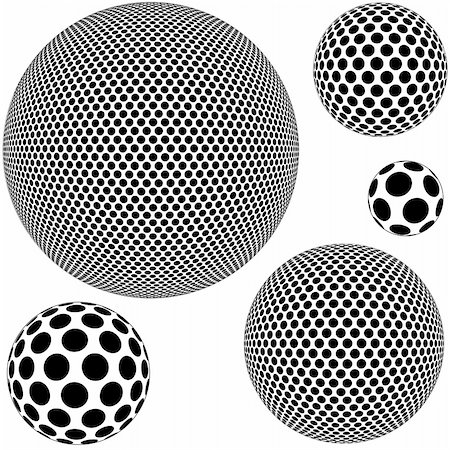 Dotted Sphere - Abstract Objects, Vector Illustration Stock Photo - Budget Royalty-Free & Subscription, Code: 400-06454172