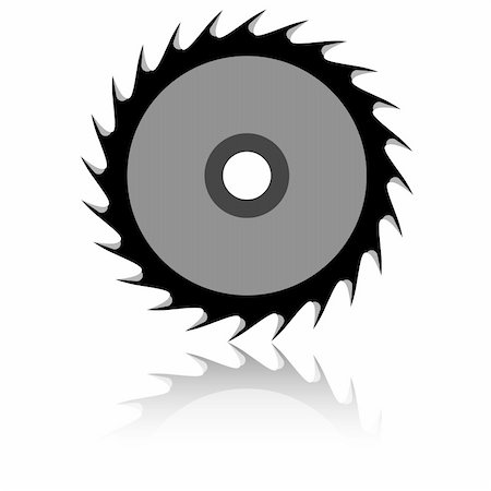 simsearch:400-03909659,k - Circular saw blade on a white background. Vector illustration. Stockbilder - Microstock & Abonnement, Bildnummer: 400-06454173