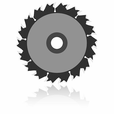 simsearch:400-03909659,k - Circular saw blade on a white background. Vector illustration. Stockbilder - Microstock & Abonnement, Bildnummer: 400-06454295