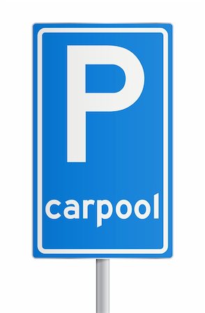 p - Illustration of isolated carpool blue roadsign Stock Photo - Budget Royalty-Free & Subscription, Code: 400-06454312