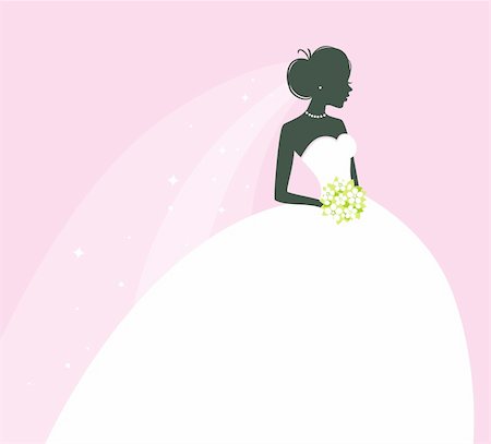 simsearch:400-06454333,k - Vector illustration of Beautiful bride Stock Photo - Budget Royalty-Free & Subscription, Code: 400-06454333
