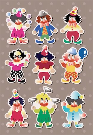 simsearch:400-04848742,k - clown stickers Stock Photo - Budget Royalty-Free & Subscription, Code: 400-06454393