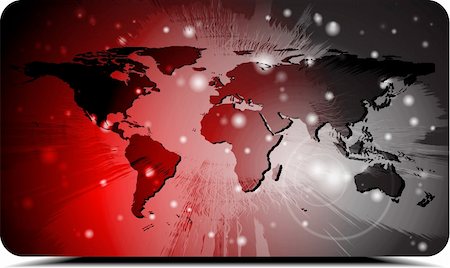 simsearch:400-06455397,k - Dark red background with world map. Eps 10 vector Photographie de stock - Aubaine LD & Abonnement, Code: 400-06454871