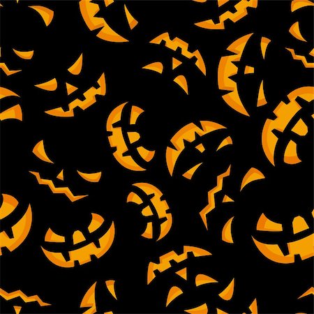 Happy halloween night seamless background. Vector illustration. Fotografie stock - Microstock e Abbonamento, Codice: 400-06455047