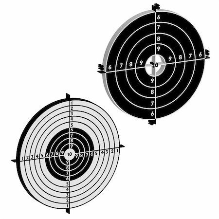Set targets for practical pistol shooting, exercise. Vector illustration Foto de stock - Super Valor sin royalties y Suscripción, Código: 400-06455315