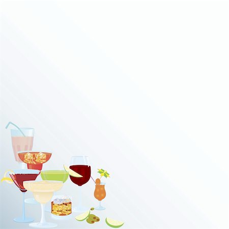 Vector illustration of cocktail corner decoration element Stock Photo - Budget Royalty-Free & Subscription, Code: 400-06455322