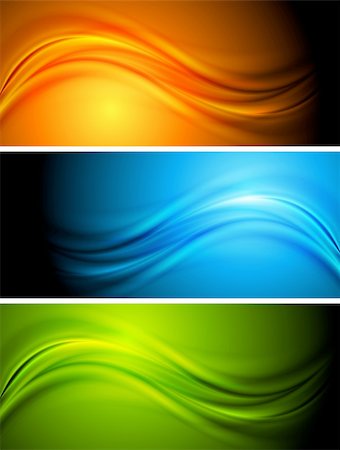 simsearch:400-06455397,k - Abstract wave banners. Vector background eps 10 Foto de stock - Super Valor sin royalties y Suscripción, Código: 400-06455394