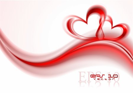 simsearch:400-06455397,k - Two red hearts and abstract waveAbstract. Vector illustration eps 10 Foto de stock - Super Valor sin royalties y Suscripción, Código: 400-06455405