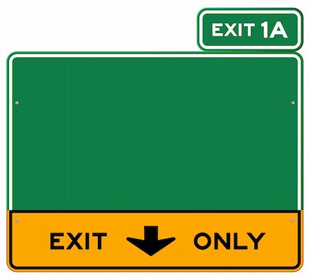 simsearch:400-04208208,k - Green and yellow highway sign defining lanes Foto de stock - Super Valor sin royalties y Suscripción, Código: 400-06455802