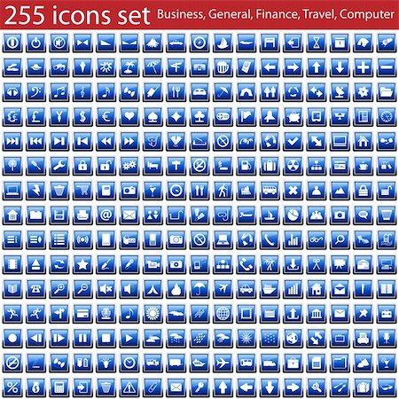 Biggest collection of different icons. Vector illustration. Stock Photo - Budget Royalty-Free & Subscription, Code: 400-06455906