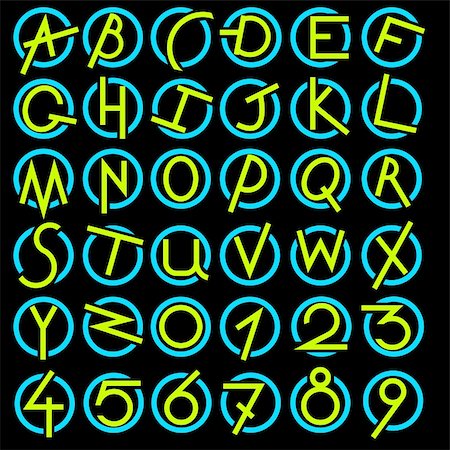 simsearch:400-04311628,k - Decorative alphabet vector  set Foto de stock - Royalty-Free Super Valor e Assinatura, Número: 400-06456344