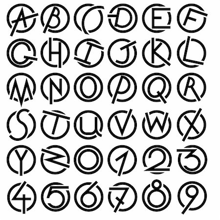 simsearch:400-04311628,k - Decorative alphabet vector  set Foto de stock - Royalty-Free Super Valor e Assinatura, Número: 400-06456348