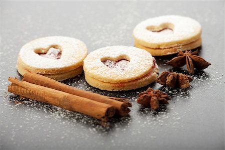 christmas cookies and sugar powder Stock Photo - Budget Royalty-Free & Subscription, Code: 400-06456496