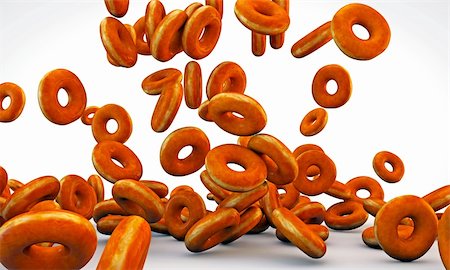 simsearch:400-08619836,k - donuts falling down isolated on white background Photographie de stock - Aubaine LD & Abonnement, Code: 400-06456630