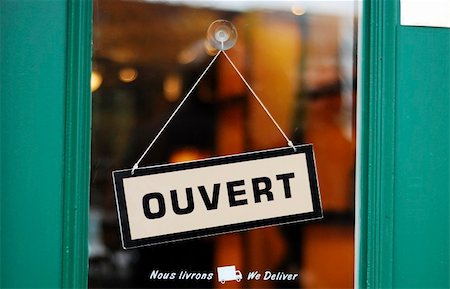 shop open signs - The Open sign in French concepts of business Stock Photo - Budget Royalty-Free & Subscription, Code: 400-06456658