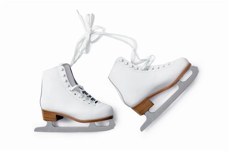 skating ice background - white ice-skating shouse isolated on white background Stock Photo - Budget Royalty-Free & Subscription, Code: 400-06457145