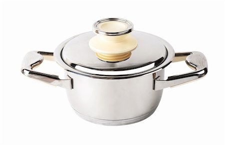 simsearch:400-05134463,k - Stainless steel pan isolated over white background Stock Photo - Budget Royalty-Free & Subscription, Code: 400-06457576