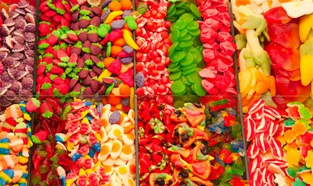 Candy in the Boqueria market in Barcelona, Spain Photographie de stock - Aubaine LD & Abonnement, Code: 400-06457889