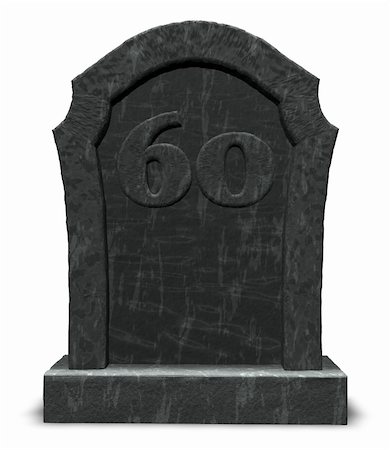 simsearch:400-06366826,k - gravestone with number sixty on white background - 3d illustration Stock Photo - Budget Royalty-Free & Subscription, Code: 400-06458067