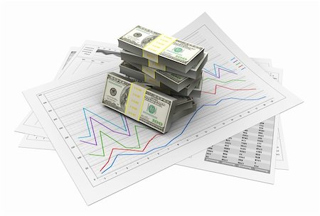 simsearch:400-06459515,k - Bills of dollars placed over documents with analyze Stock Photo - Budget Royalty-Free & Subscription, Code: 400-06459516