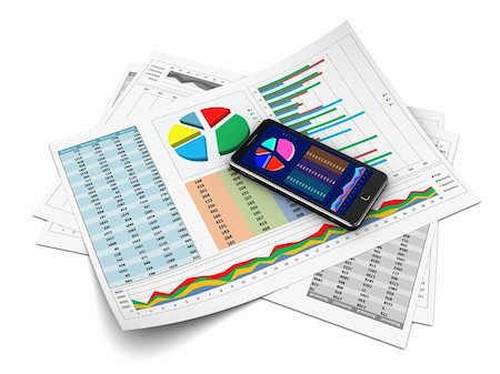 simsearch:400-06459515,k - Business presentation with graph on cellphone, new technology Stock Photo - Budget Royalty-Free & Subscription, Code: 400-06459517