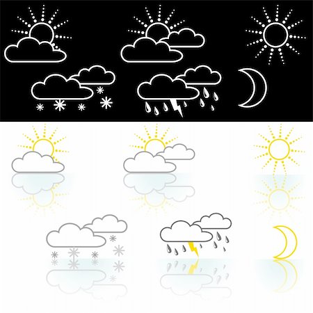 Weather Icon Set - colored illustration, Vector Stock Photo - Budget Royalty-Free & Subscription, Code: 400-06452229