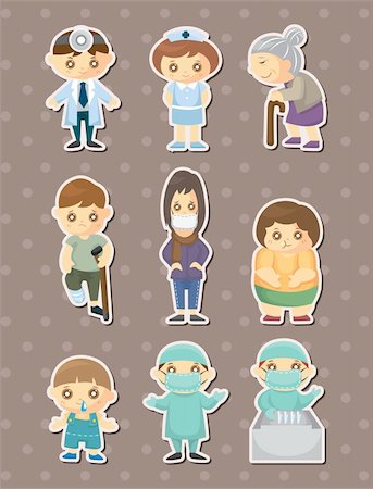 doctor element stickers Stock Photo - Budget Royalty-Free & Subscription, Code: 400-06452497