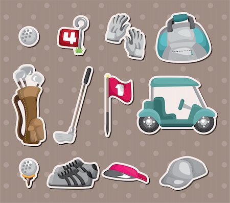 golf stickers Stock Photo - Budget Royalty-Free & Subscription, Code: 400-06452501