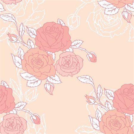 Vector illustration of pattern flowers seamless Stock Photo - Budget Royalty-Free & Subscription, Code: 400-06452743