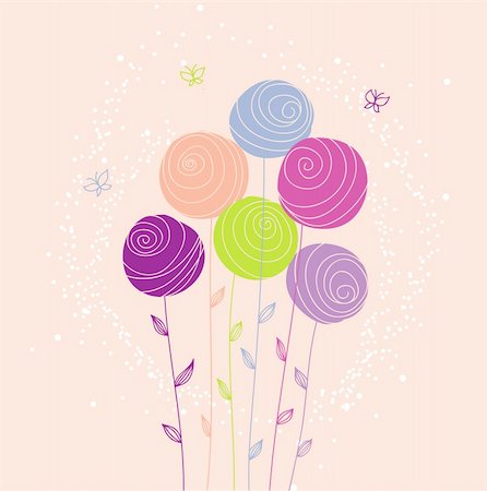 Vector illustration of pattern flowers Stock Photo - Budget Royalty-Free & Subscription, Code: 400-06452783