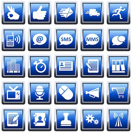 simsearch:400-06454080,k - Office and communication icon set. Vector illustration. Stock Photo - Budget Royalty-Free & Subscription, Code: 400-06452846