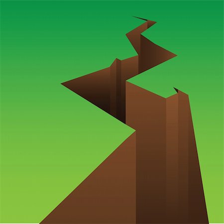 vector illustration of a gap in the land Foto de stock - Super Valor sin royalties y Suscripción, Código: 400-06452859