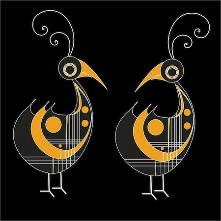 Two Vector Birds Stock Photo - Budget Royalty-Free & Subscription, Code: 400-06453125