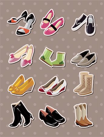 shoe stickers Stock Photo - Budget Royalty-Free & Subscription, Code: 400-06453467