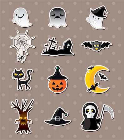 simsearch:400-05673521,k - Halloween stickers Stock Photo - Budget Royalty-Free & Subscription, Code: 400-06453471